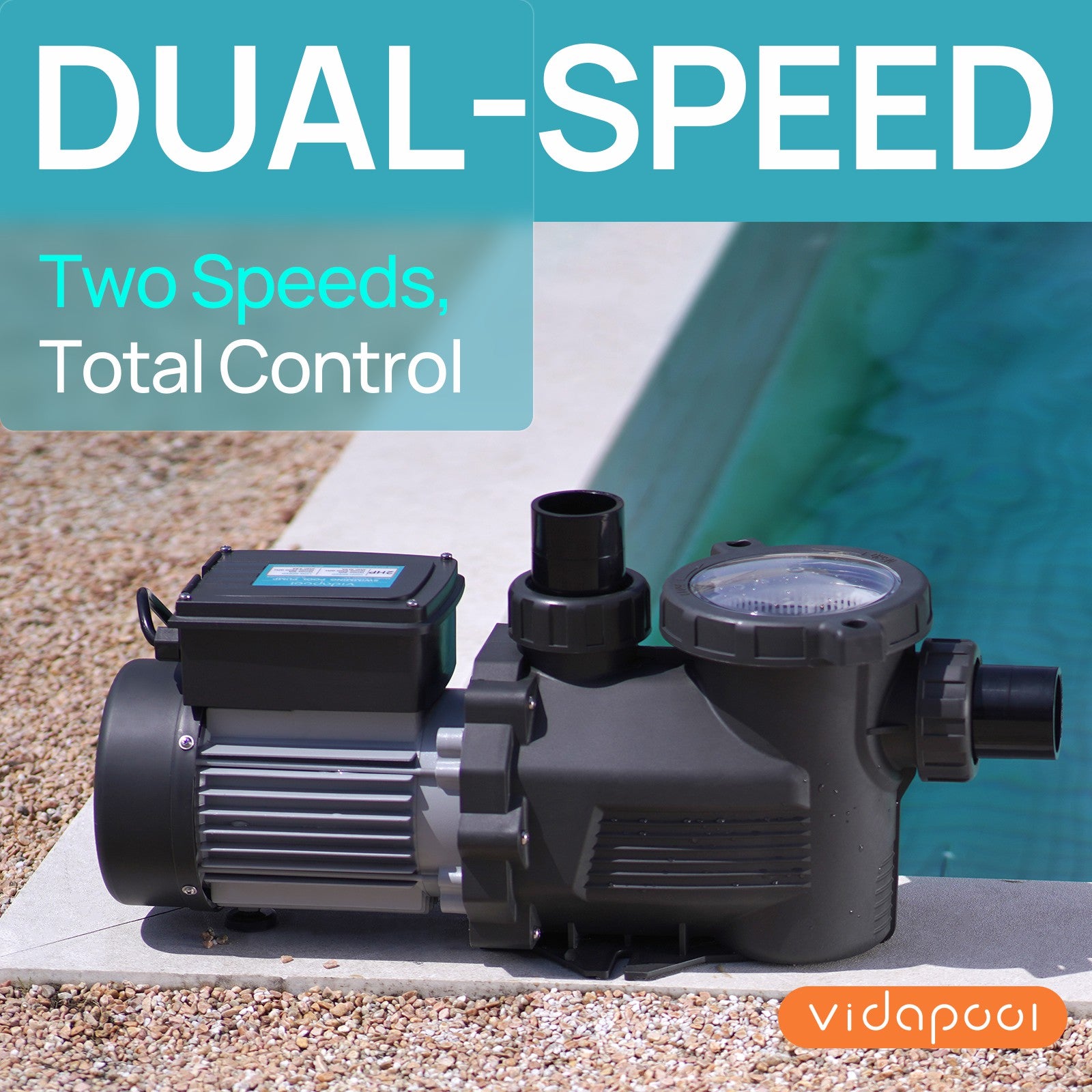 SPD150-LV In/Above Ground Pool Pump, Self Primming High Flow (Dual Speed, 1.5HP, 4750 GPH, 115V)