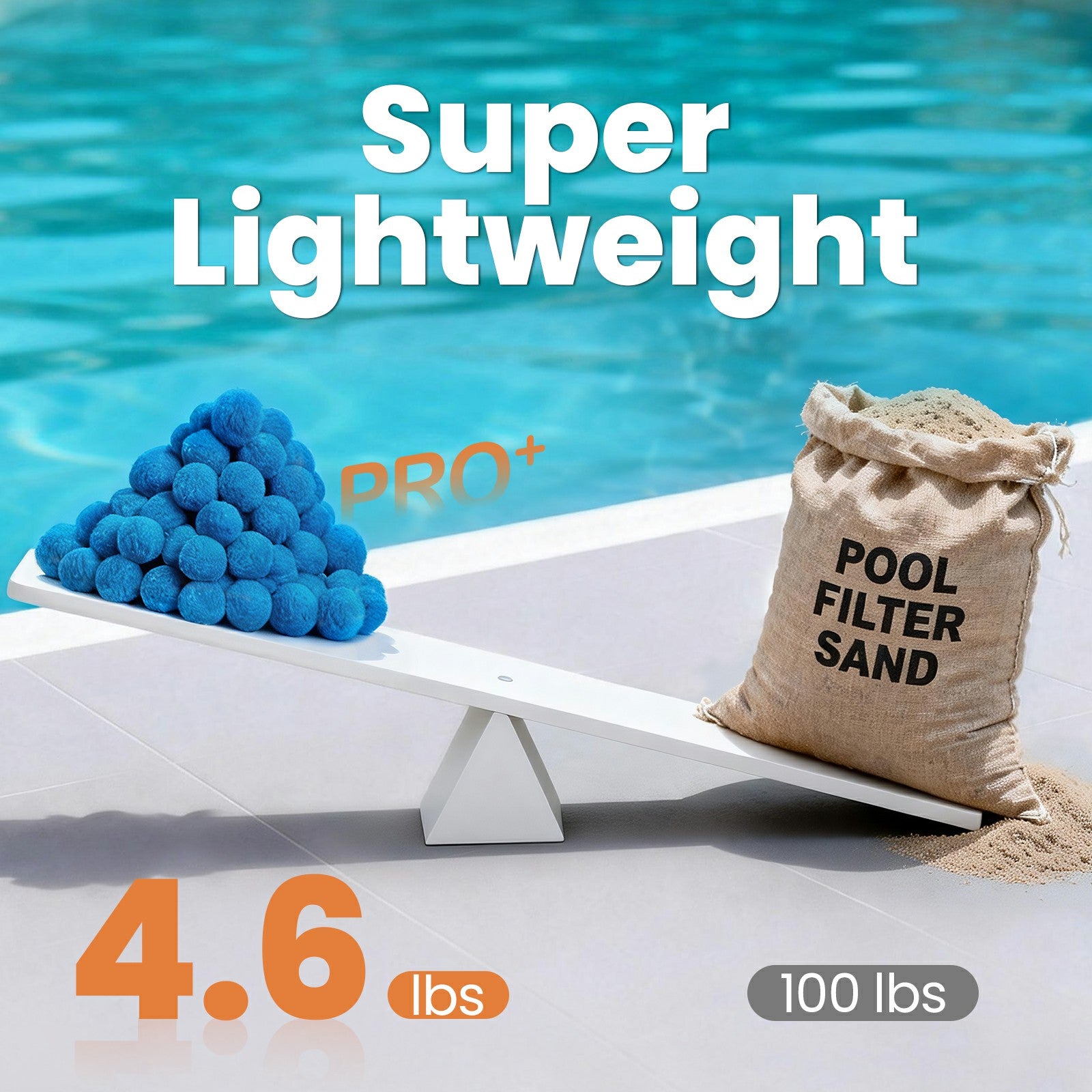 SPSGB046B 4.6 lbs Blue Pool Filter Balls for Sand Filters Replaces 100 lbs Pool Filter Sand