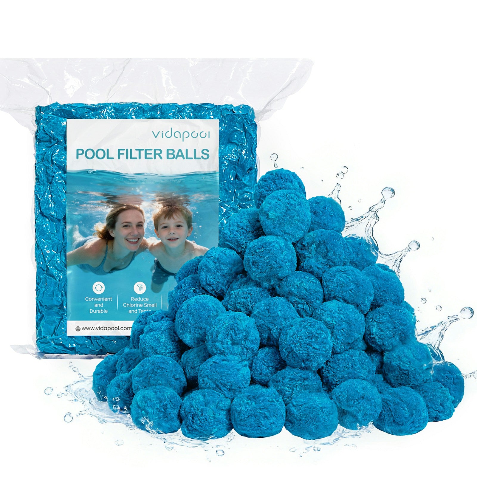 SPSGB031B 3.1 lbs Blue Pool Filter Balls for Sand Filters Replaces 100 lbs Pool Filter Sand
