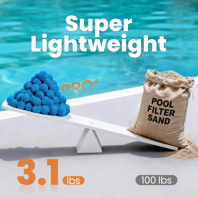 SPSGB031B 3.1 lbs Blue Pool Filter Balls for Sand Filters Replaces 100 lbs Pool Filter Sand