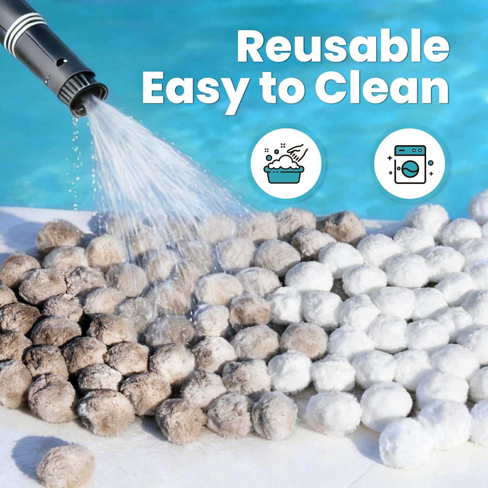 SPSGB031W 3.1 lbs White Pool Filter Balls for Sand Filters Replaces 100 lbs Pool Filter Sand
