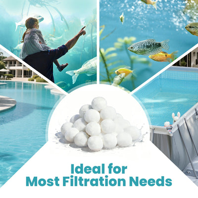 SPSGB046W 4.6 lbs White Pool Filter Balls for Sand Filters Replaces 100 lbs Pool Filter Sand