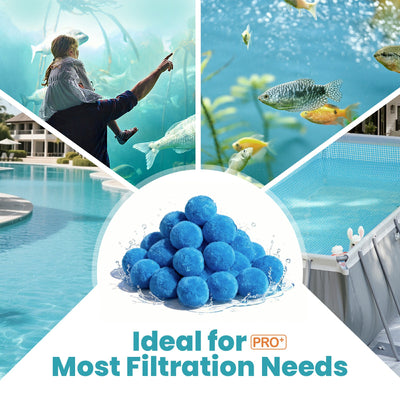 SPSGB046B 4.6 lbs Blue Pool Filter Balls for Sand Filters Replaces 100 lbs Pool Filter Sand
