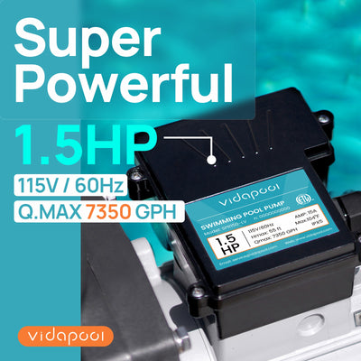 SPR150-LV In/Above Ground Pool Pump, Self Primming High Flow (Single Speed, 1.5HP, 7350 GPH, 115V)