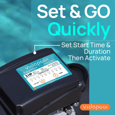 SPT300-HV In/Above Ground Pool Pump, Self Primming High Flow (with Timer, 3HP, 8964 GPH, 220V)