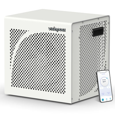 VTX018 18,000 BTU Swimming Pool Heater 7.5 COP Electric Pool Heat Pump for Above Ground and Inground Pools Heating and Cooling Smart WiFi Control Pools Up to,6500 Gallons