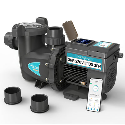 SPPM300-HV Variable Speed Pool Pump, In/Above Pool Pump with Filter Basket, 3 HP, 220V, 11100GPH