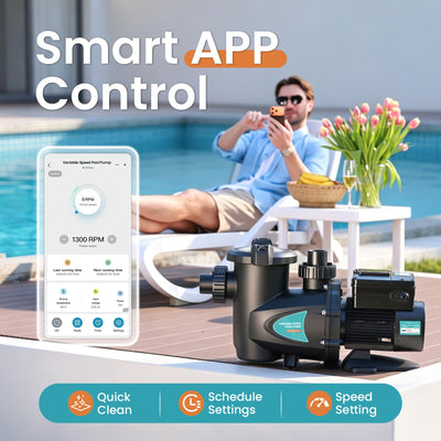 SPPM300-HV Variable Speed Pool Pump, In/Above Pool Pump with Filter Basket, 3 HP, 220V, 11100GPH